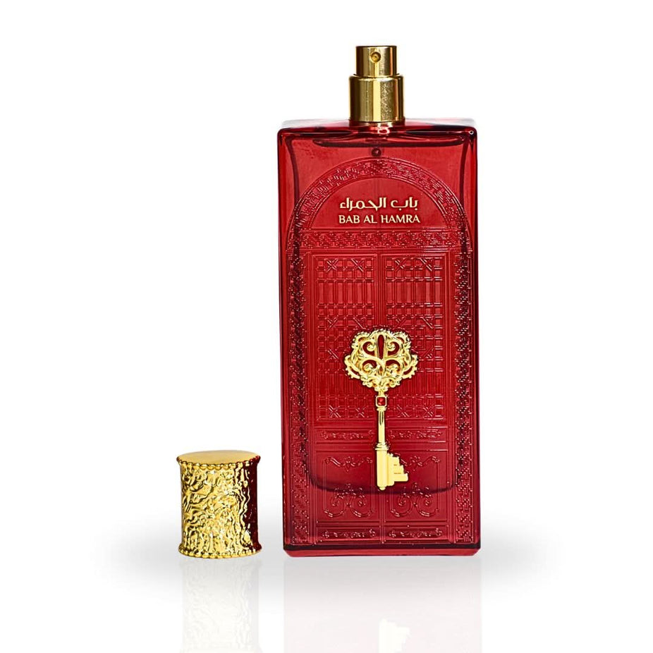 Bab Al Hamra EDP Spray by Ard Al Zaafaran, 100ML, featuring a vibrant, warm, and timeless scent bottle.