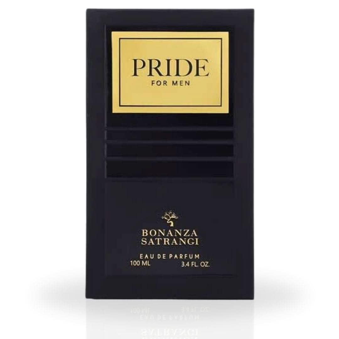 Bonanza Satrangi Pride For Men EDP spray bottle, 100ML, with an elegant design, showcasing a long-lasting, musky, and refreshing fragrance.