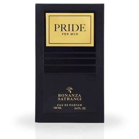 Bonanza Satrangi Pride For Men EDP spray bottle, 100ML, with an elegant design, showcasing a long-lasting, musky, and refreshing fragrance.