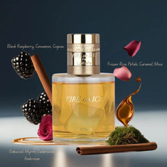 Fire On Ice Eau de Parfum Spray 110ml (3.71oz) by Lattafa | The Warmth of Fire, the Allure of Ice - Intense Oud