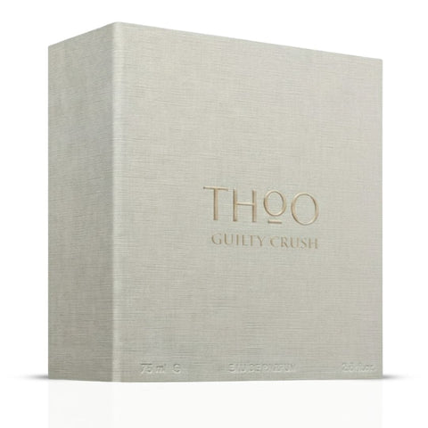 Guilty Crush Eau de Parfum spray by THOO, 75ml, with elegant bottle design and floral fragrance accents visible in the image.