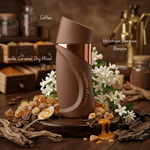 Bundle of Intense Oud Affogato al Caffè and Choco Musk Eau de Parfum sprays, 100ml each, featuring elegant glass bottles.