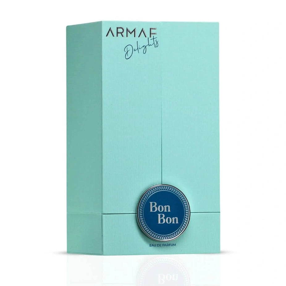 Armaf Delights Bon Bon Eau de Parfum spray 100ml with elegant bottle, luxurious fragrance for women.