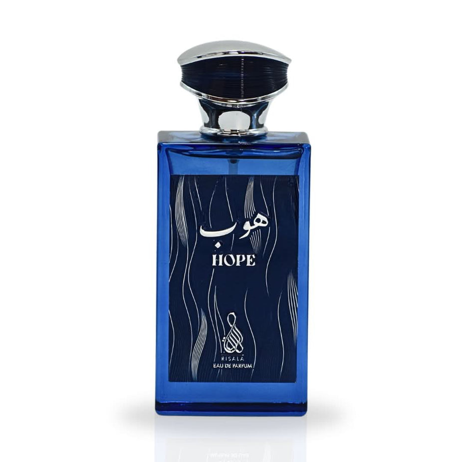 RISALA Hope EDP Spray 100ML bottle with sleek design, showcasing vibrant, refreshing fragrance for long-lasting wear.
