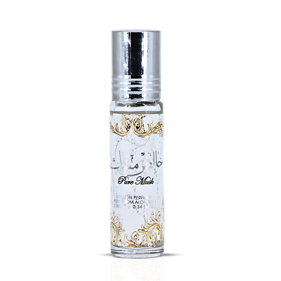 Pure Musk Roll On Perfume Oil CPO 10ML (0.34 OZ) By Ard Al Zaafaran | A Whisper Of Pure White Musk, Perfect For Subtle Elegance. (Pack Of 12) - Intense Oud