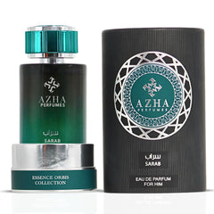 Sarab For Him Eau De Parfum Spray 100ML (3.4 OZ) by Azha | A Fusion of Floral & Woody Notes, Crowned with the Richness of Ambergris. - Intense Oud