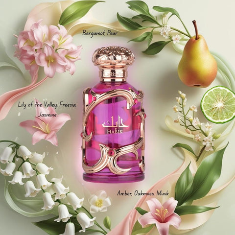 Habik for Women Eau de Parfum Spray 100ml (3.4 oz) by Lattafa | Unapologetically Feminine, Effortlessly Chic - Intense Oud