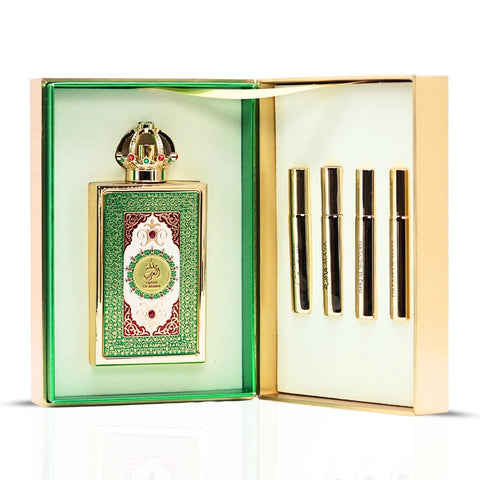 Queen of Arabia Eau De Parfum Spray 100ml (3.4 oz) by Lattafa Pride | A Golden Halo of Coconut, Salt & Vanilla - Intense Oud