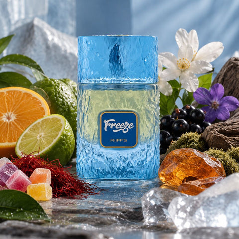 Freeze & Freeze in Flames Eau de Parfum Sprays 100ml (3.4 oz) by Riiffs (Bundle)