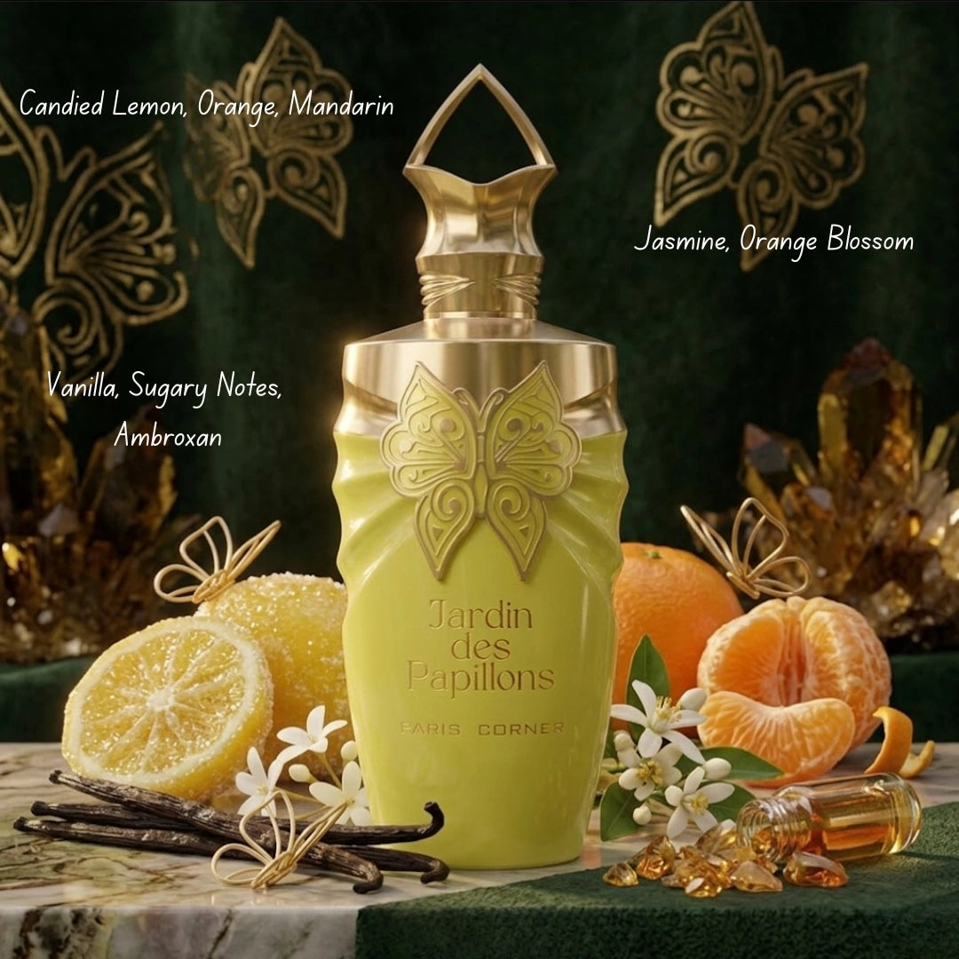 Paris Corner Jardin des Papillons and Papillon des Vents Eau de Parfum Spray bundle, featuring two 100ml bottles with elegant packaging.
