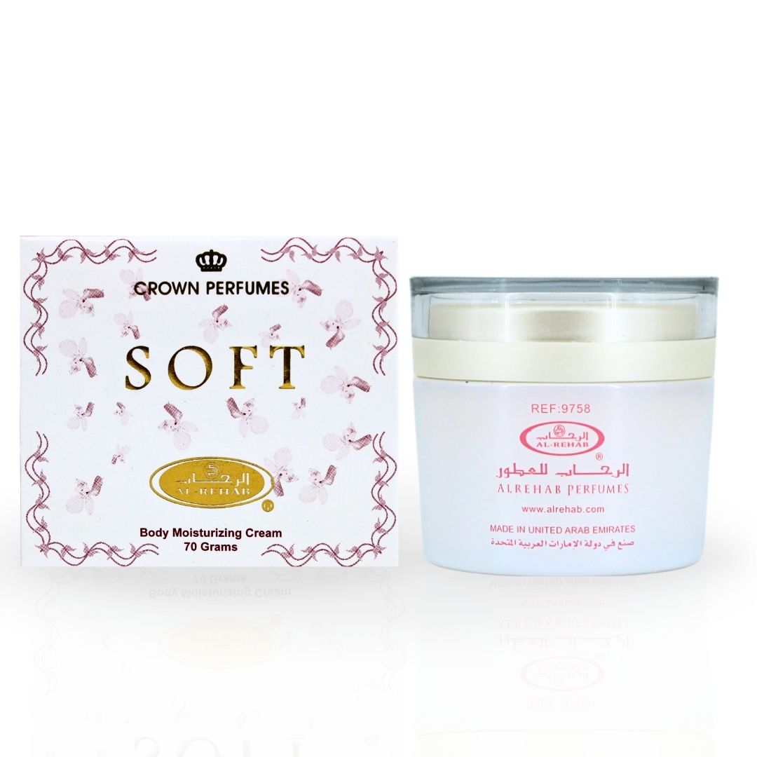 Soft Moisturizing Body Cream 70GMS By Al Rehab | Intensely Moisturizing, Softening, Restores Dry Skin, Fruity - Floral Fragrance. - Intense Oud