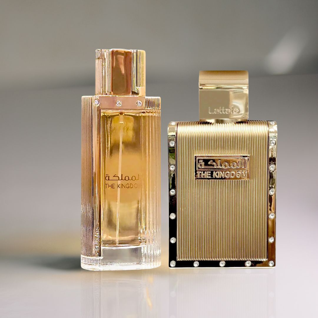 The Kingdom for Men & The Kingdom for Women - EDP Spray 100ML (3.4 OZ) by Lattafa | Long Lasting, Luxurious Masculine & Feminine Scents. (Value Pack) - Intense Oud
