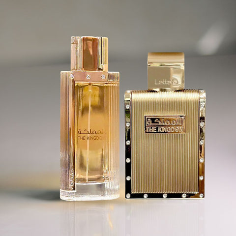 The Kingdom for Men & The Kingdom for Women - EDP Spray 100ML (3.4 OZ) by Lattafa | Long Lasting, Luxurious Masculine & Feminine Scents. (Value Pack) - Intense Oud