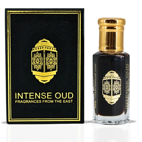Pink Blush Eau de Parfum spray by Ard Al Zaafaran and Aphrodisiac Perfume Oil by Intense Oud in a bundle, showcasing elegant bottles.