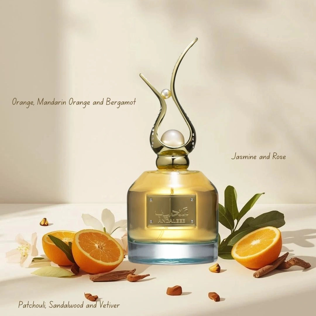 Andaleeb & Andaleeb Flora Eau de Parfum Sprays 100ml by Asdaaf | A Duo of Timeless Floral Sophistication (Bundle) - Intense Oud