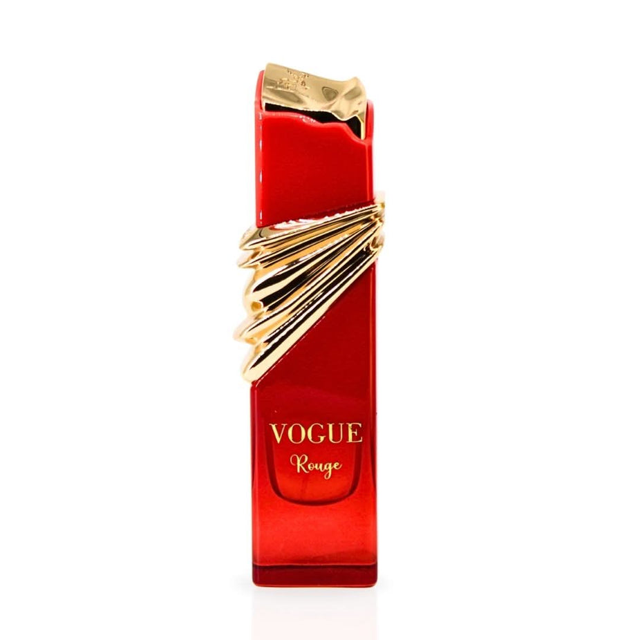 Maison Alhambra Vogue Rouge Eau de Parfum spray 100ml bottle with elegant design and vibrant red accents.