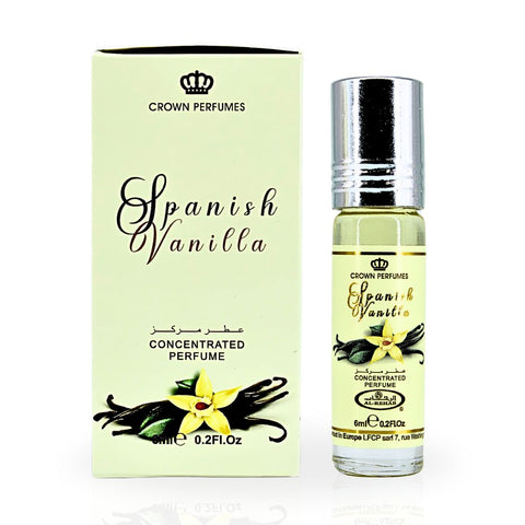 Spanish Vanilla EDP Spray 100ML (3.4 OZ) & Spanish Vanilla Perfume Oil CPO 6ML (0.2 OZ) By Al Rehab | A Luxurious Soft, Sweet Vanilla Fragrance. (DELUXE BUNDLE) - Intense Oud