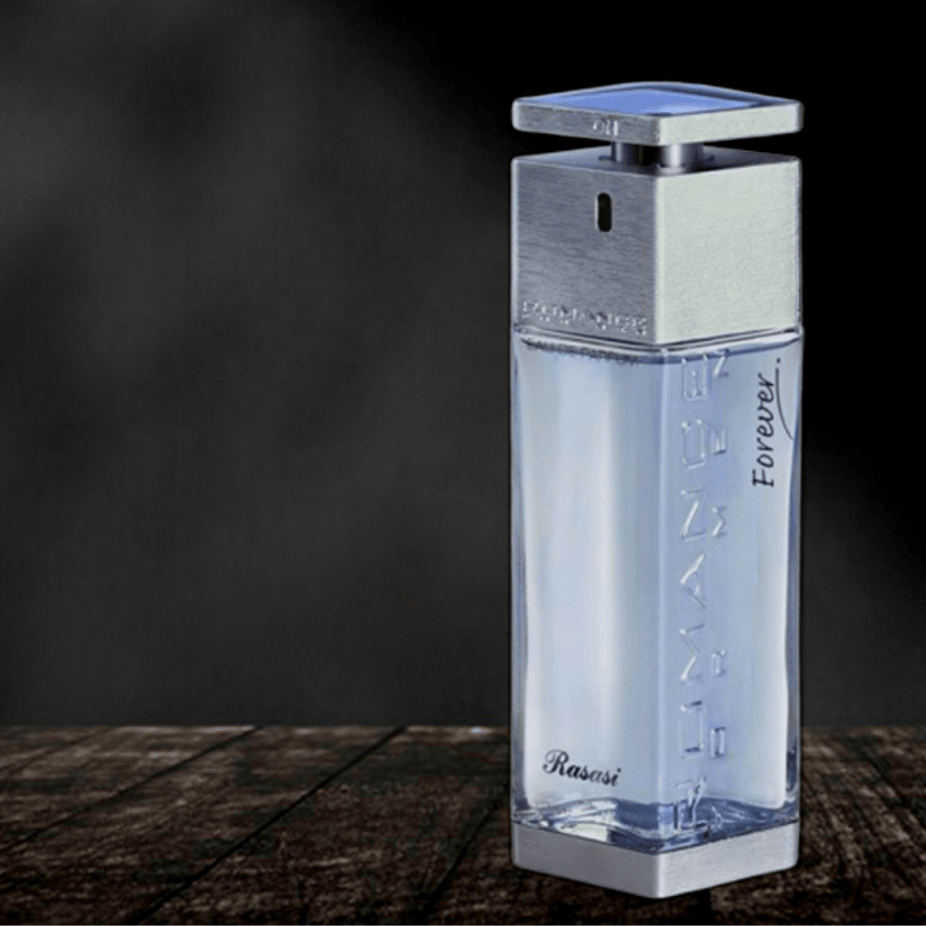 Rasasi Romance Forever for Men Eau De Parfum bottle, 100ml, with elegant packaging and fragrance design visible in the image.