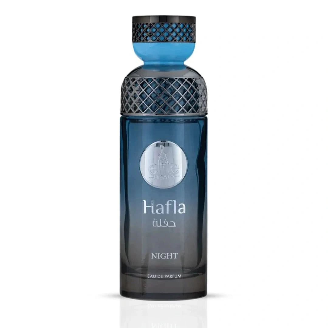 Elite Risala Hafla Night Eau de Parfum spray bottle, 200ml, with elegant packaging and branding visible.