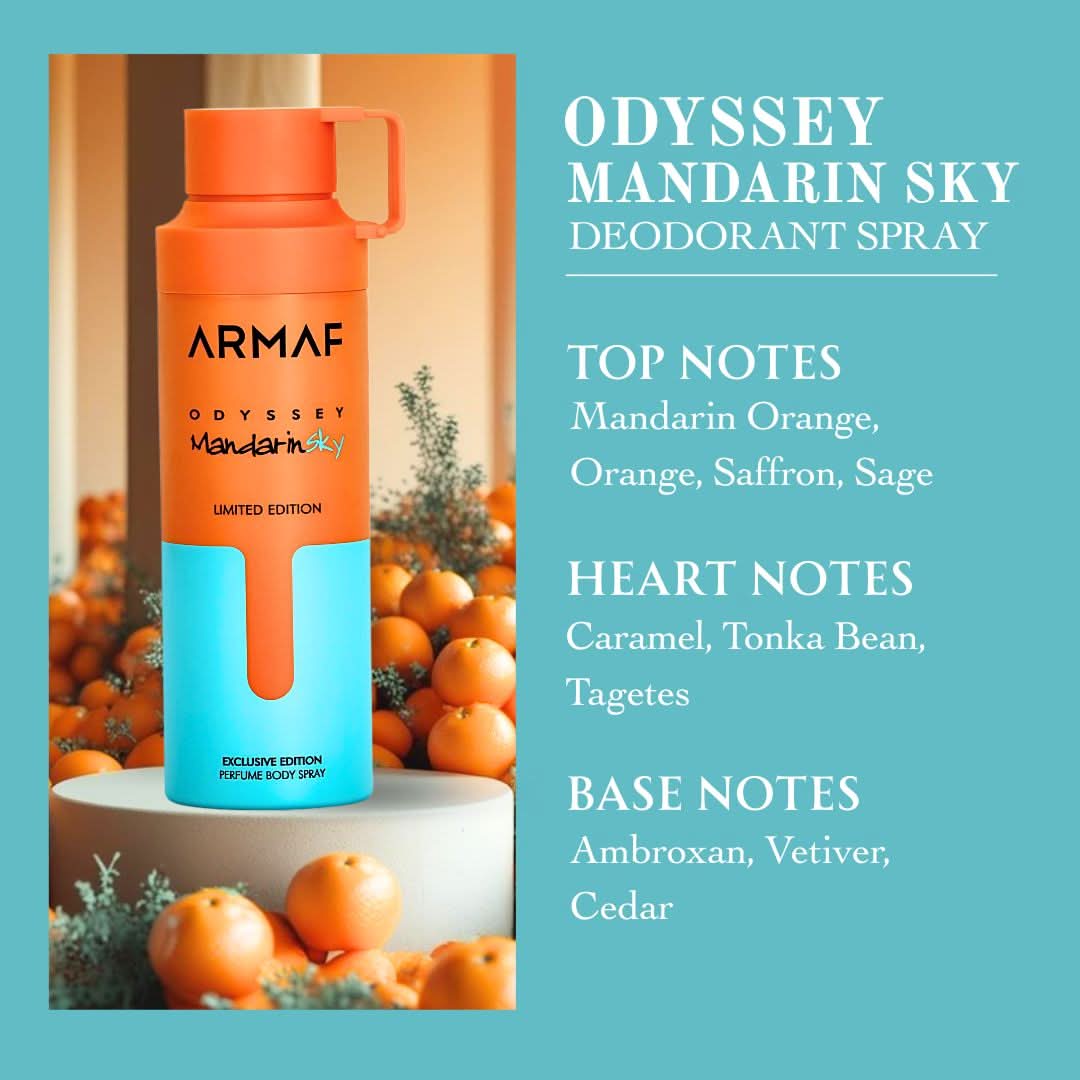 Odyssey Mandarin Sky Limited Edition Deodorant Spray 200ml (6.8 oz) by