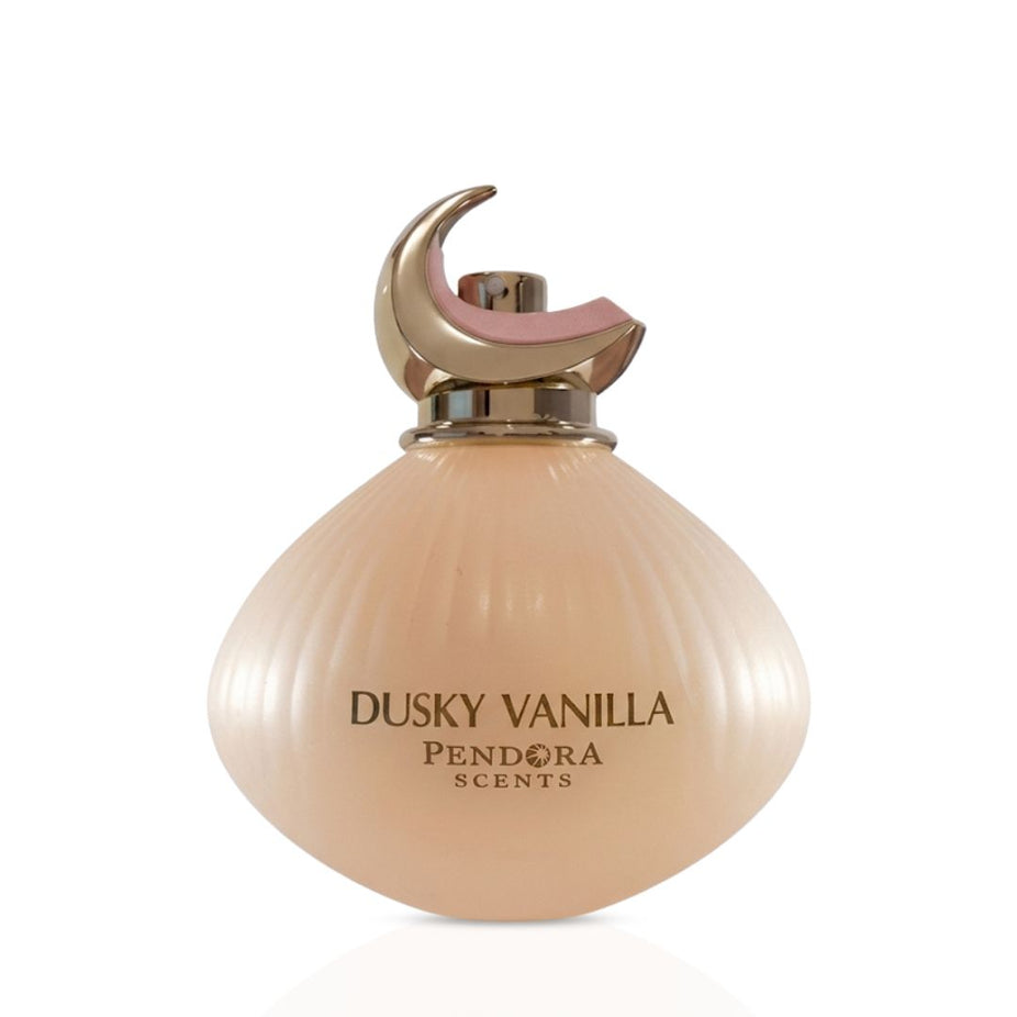 Dusky Vanilla Eau de Parfum spray by Paris Corner, 100ml bottle, with a sleek design and warm vanilla fragrance.