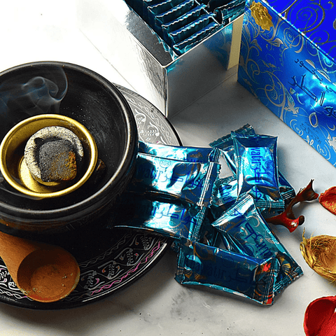Nabeel Perfumes Khawatir Mini Bakhoor set with three 36g pieces, traditional aromatic incense for home use