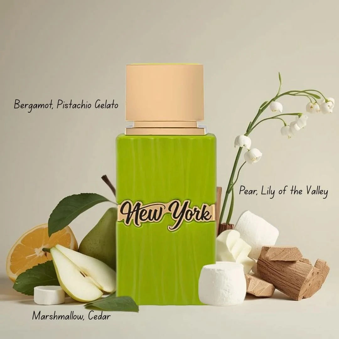 Hamidi New York Life and Dream Eau de Parfum spray bundle, 100ml bottles with elegant packaging, showcasing the fragrance design.