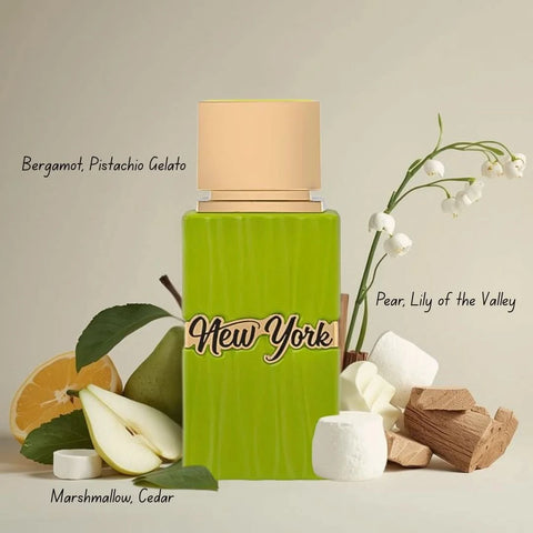 Hamidi New York Life and Dream Eau de Parfum spray bundle, 100ml bottles with elegant packaging, showcasing the fragrance design.