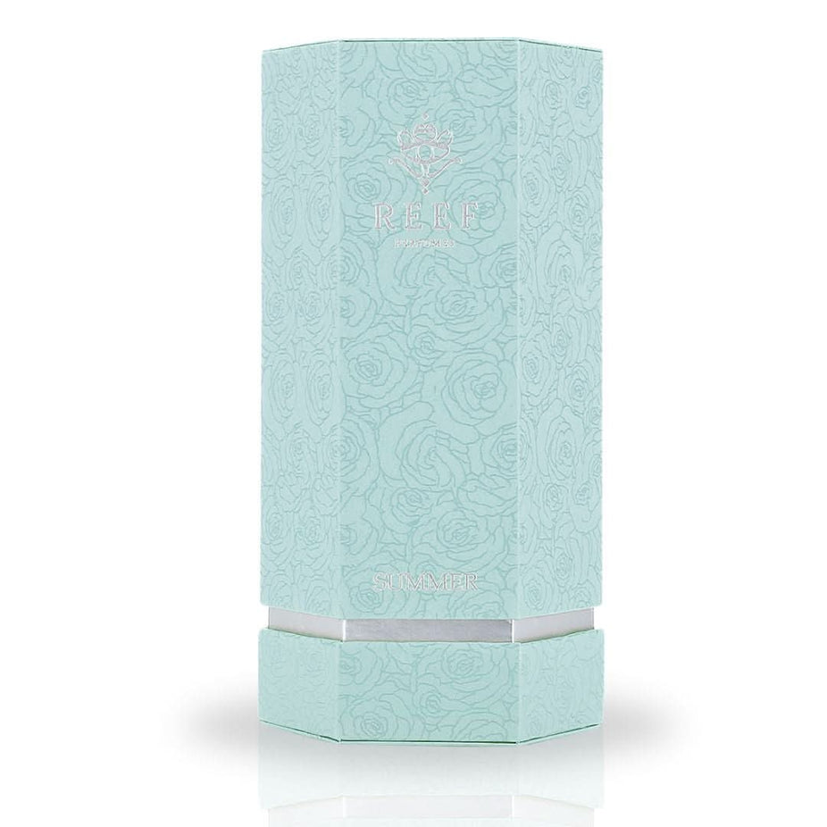 Reef Perfumes Summer Tiffany EDP 100ML bottle, luxurious long-lasting fragrance with elegant floral and fruity notes.