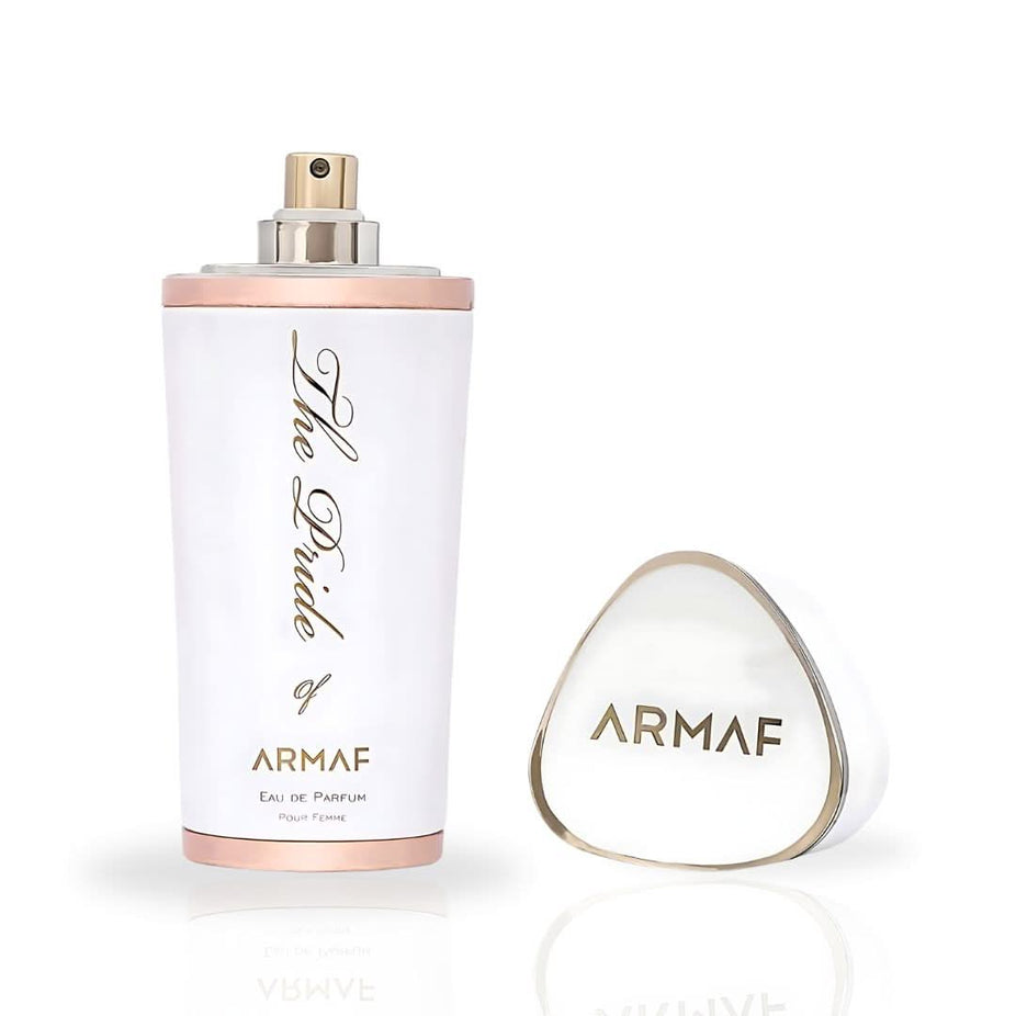 Armaf Pride of Armaf Rouge Pour Femme Eau De Parfum spray bottle, 100ml, with elegant packaging and floral design.