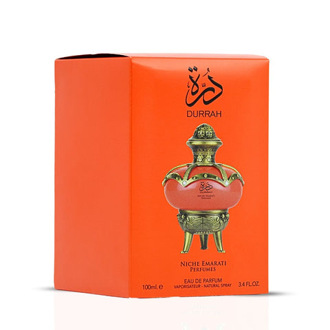 Niche Emarati Durrah Eau De Parfum Spray 100ml (3.4 oz) by Lattafa | Soft. Blooming. Unforgettable. - Intense Oud