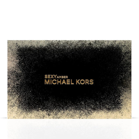 Michael Kors Sexy Amber 4Pc Gift Set (3.4oz EDP Spray, 3.4oz Body Lotion, 3.4oz Shower Gel, 10ml EDP Spray) | Luxurious Amber, Creamy Sandalwood, Soft Jasmine - Intense Oud