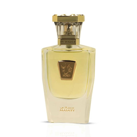 Masa'ey Parfum Eau de Parfum spray by Hind Al Oud, 50ml bottle with elegant design and floral perfume scent.