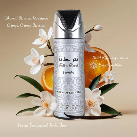 Fakhar Men Deodorant Spray 200ML (6.67 OZ) by Lattafa | Bold, Refreshing, Exquisite Scent - Intense Oud