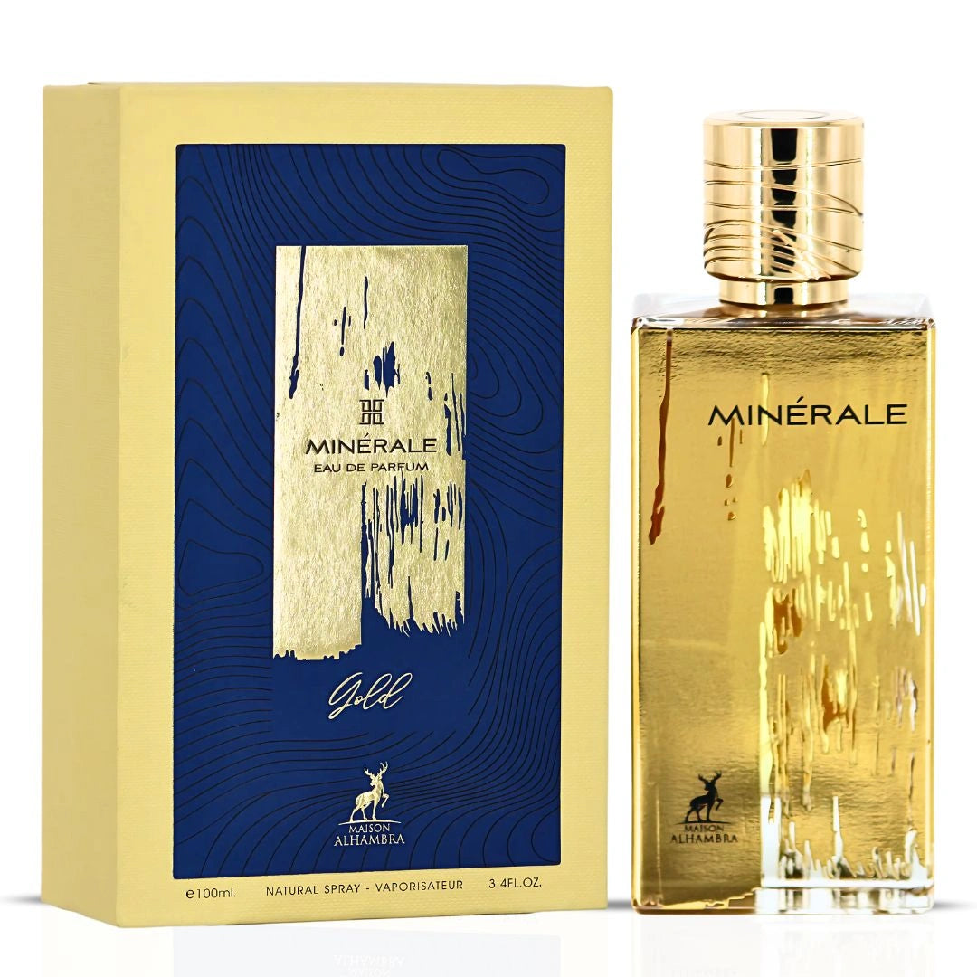 Renee Carmine & Minerale Gold Eau de Parfum Sprays 100ml (3.4 oz) by Maison Alhambra | A Pairing of Dreamy Vanilla Florals & Mineral Elegance (Bundle) - Intense Oud
