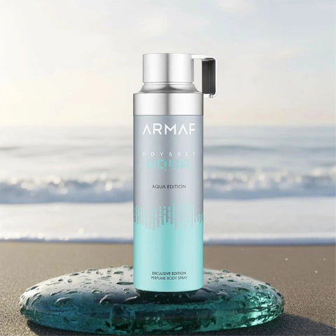 Odyssey Aqua Edition Deodorant Spray 200ml (6.8 oz) by Armaf - Intense Oud