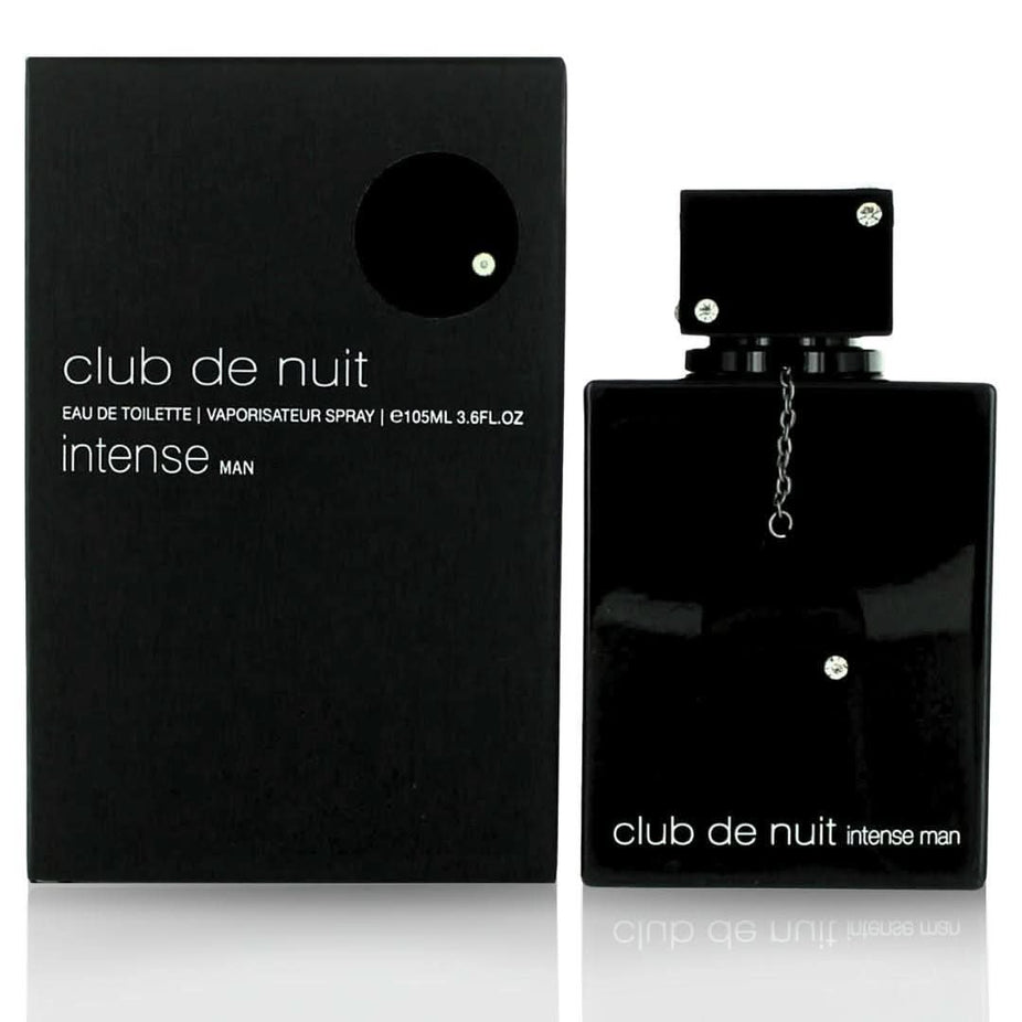 Armaf Club De Nuit Intense for Men EDT and Club De Nuit for Women EDP in 105ml bottles displayed together.