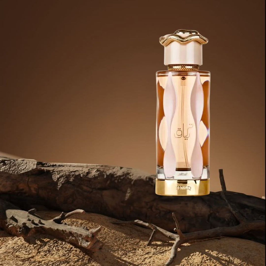 Lattafa Nebras & Teriaq Eau de Parfum sprays in a bundle, 100ml bottles, featuring elegant packaging and fragrance bottles.