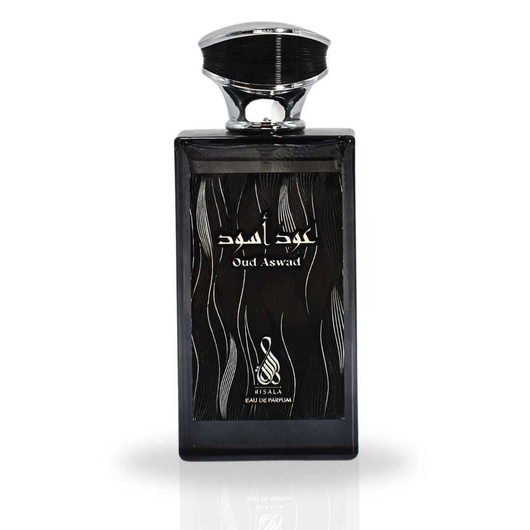 Oud Aswad EDP Spray 100ML (3.4 OZ) By RISALA | An Opulent Blend Of Luxurious, Spicy, Woody & Floral Fragrance. - Intense Oud