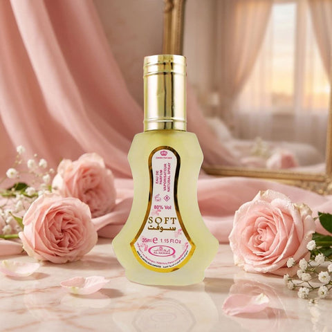 AUCTION Soft Eau de Parfum Spray 35ml (1.15 oz) by Al Rehab (Velvet Pouch)