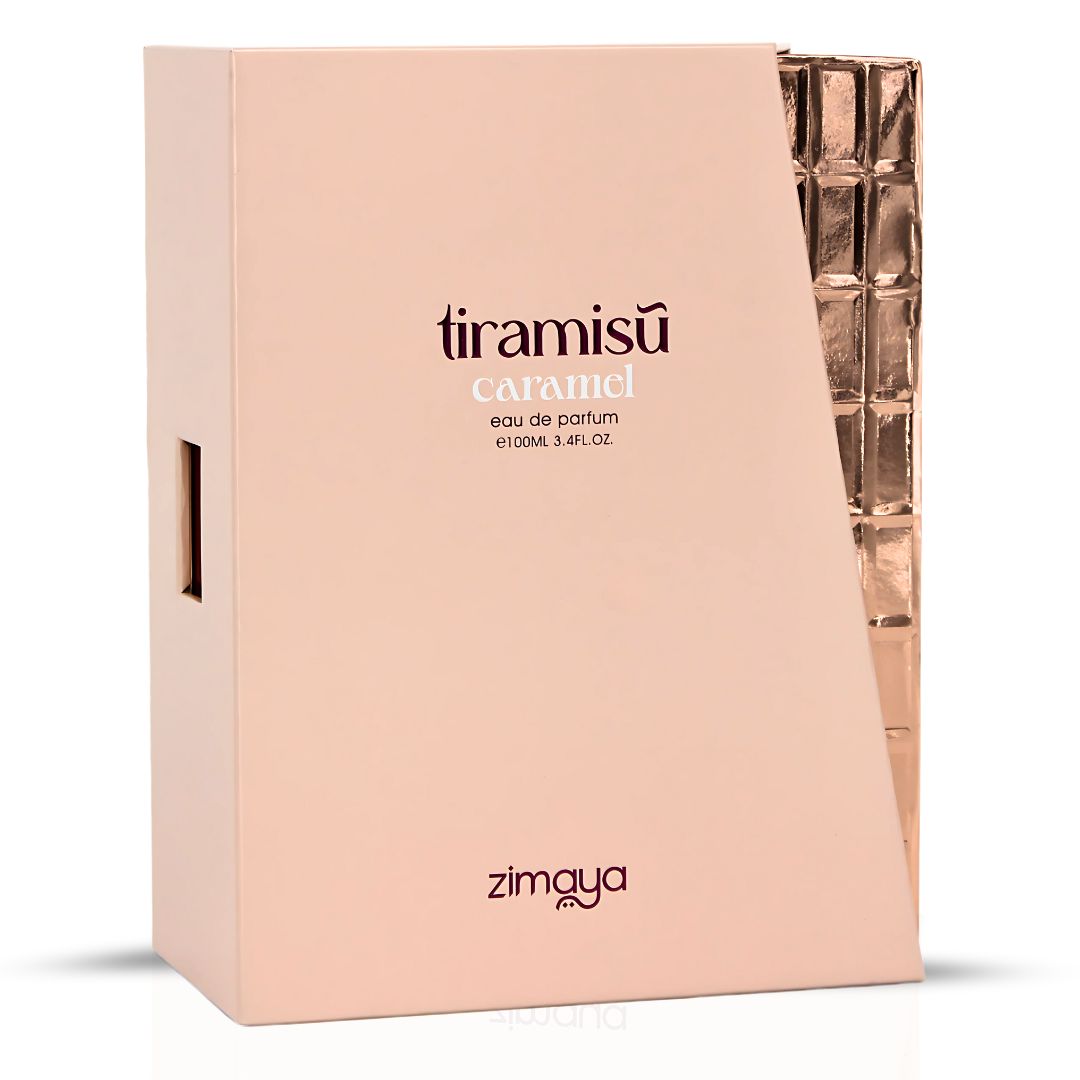Tiramisu Caramel Eau De Parfum Spray 100ML (3.4 OZ) by Zimaya | A Sweet Blend of Caramel, Honey & Whiskey for a Sensual & Slightly Boozy Fragrance. - Intense Oud