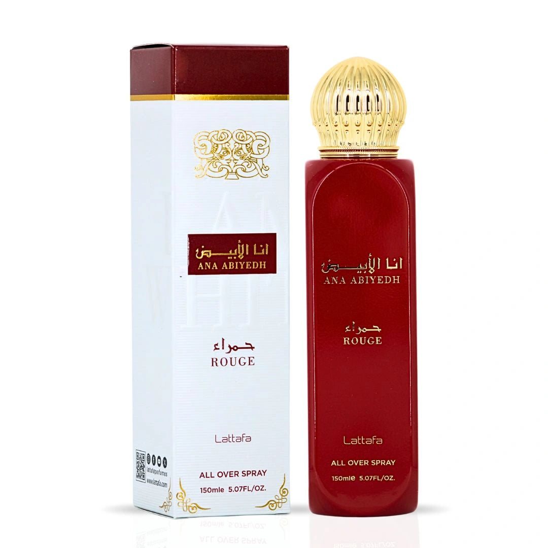Ana Abiyedh Rogue Eau de Parfum Spray 60ml (2.0 oz) & All Over Spray 150ml (5.07 oz) by Lattafa | Fruity, Floral & Gourmand (Bundle) - Intense Oud