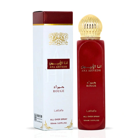 Ana Abiyedh Rogue Eau de Parfum Spray 60ml (2.0 oz) & All Over Spray 150ml (5.07 oz) by Lattafa | Fruity, Floral & Gourmand (Bundle) - Intense Oud