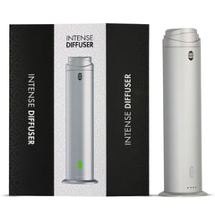 Intense Diffuser Silver – 120ml, Aromatherapy Diffuser with Remote, Covers 1000 Sq Ft, Adjustable Mist & Timer, Starter Kit for Home, Office & Hotel - Waterless