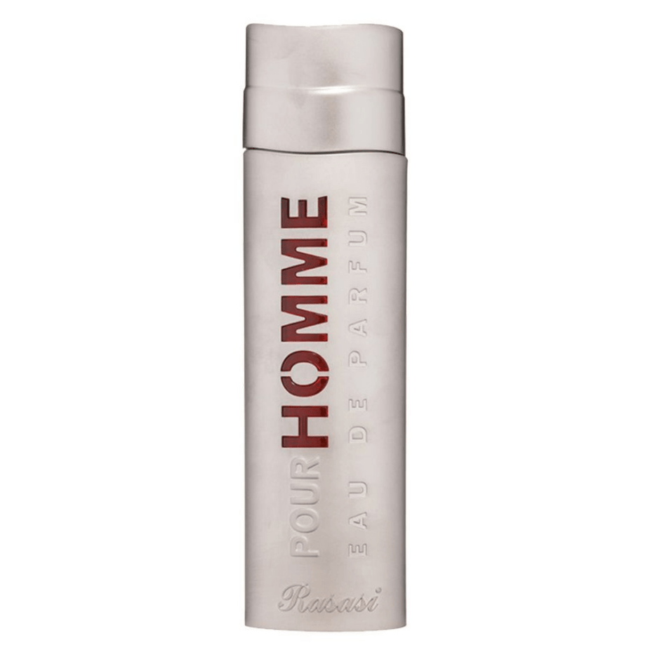 Rasasi Pour Homme L’Eau Rouge EDP for Men, 60ml bottle with sleek packaging and a modern design.