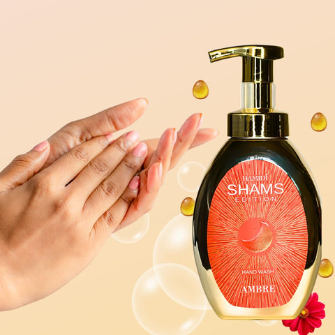 Hamidi Shams Edition Ambre Hand Wash 350ml (11.9 OZ) By Hamidi | Enticing & Ultra Moisturizing, Rejuvenates The Skin. - Intense Oud