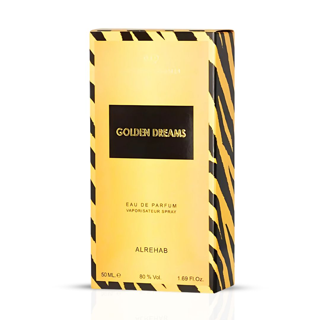 Golden Dreams Eau De Parfum Spray 50ML (1.7 OZ) By Al Rehab | A Bold Fusion of Spice, Sweetness & Warmth. - Intense Oud