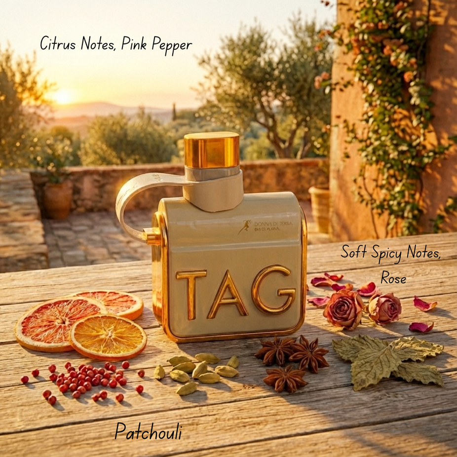 Armaf Tag Donna Colorata & Di Terra Eau de Parfum spray bundle, 100ml each, featuring elegant perfume bottles and colorful packaging.