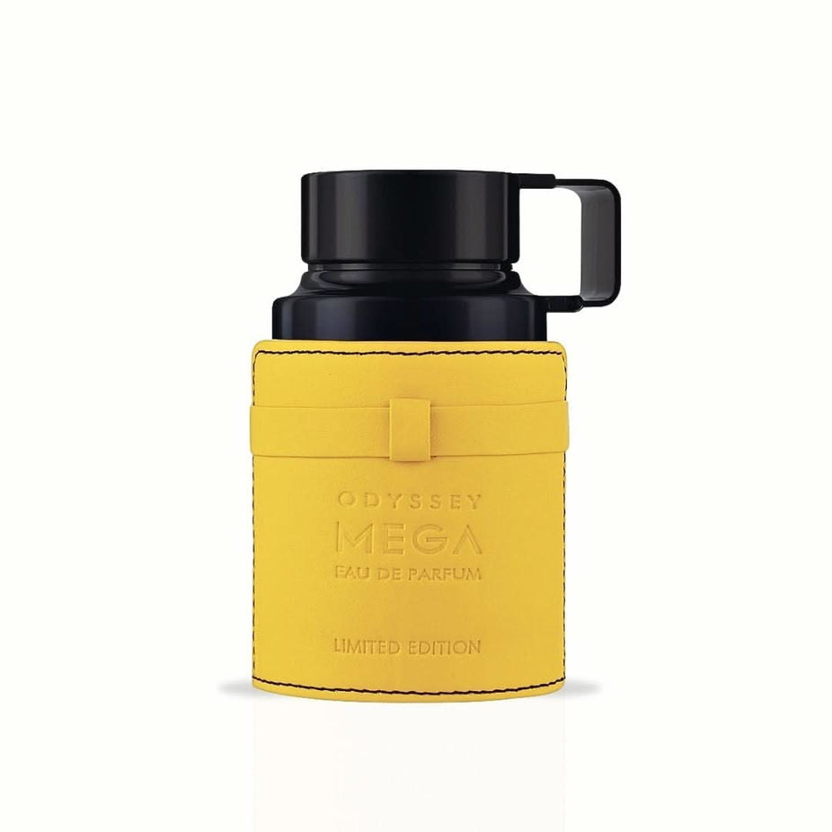 Odyssey Mega Man Limited Edition Eau de Parfum spray by Armaf, featuring sleek 60ml bottle with distinctive design.