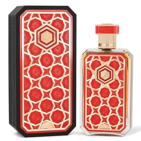 Arabian Prive Collection Shaden Eau de Parfum Spray by Rasasi, 70ml, elegant perfume bottle with intricate design.